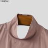 INCERUN Men Women Sleeveless Backless Casual Fitted Party Tank Tops