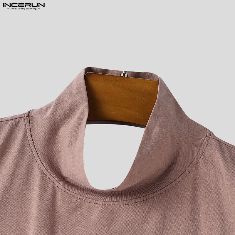 INCERUN Men Women Sleeveless Backless Casual Fitted Party Tank Tops