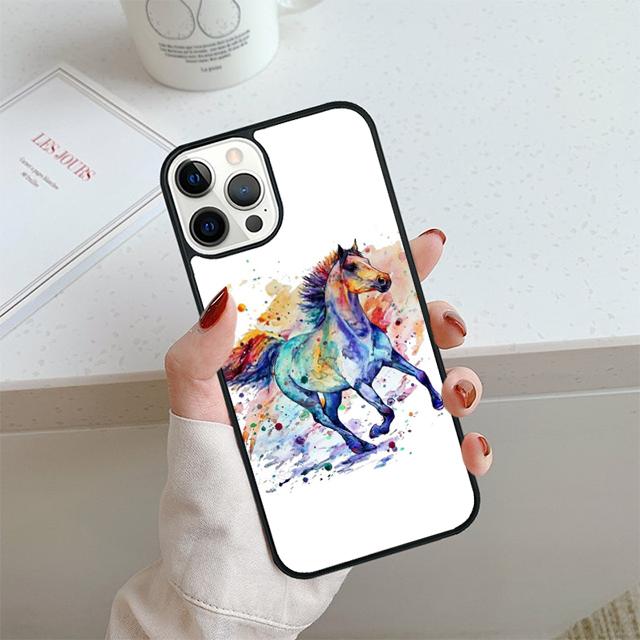 Horse Pony Pattern Phone Case For iPhone 17 Air 14 15 16 13 12 Cover For Apple 14 15 16 Pro Max Plus Coque