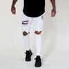 Premium Quality Slim Destroyed Stretchy Ripped Skinny Biker Jeans For Men Taped Fit Denim Pants