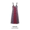 Spring 2025 Women's European & American Style Slim Print Dress