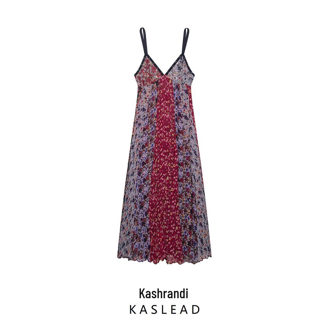 

Spring 2025 Women s European & American Style Slim Print Dress M