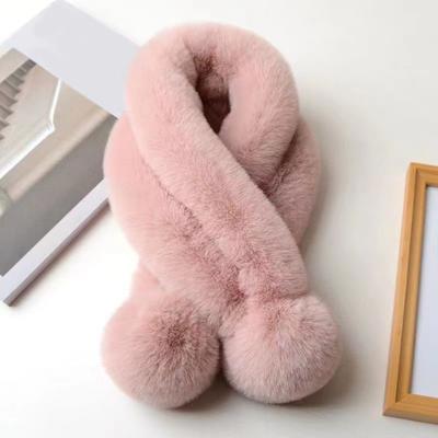 Yousheng Damen Winterschal mit Wollkugel-Dekoration Einfarbig Verdickt Plüsch Warmer Schal Winteroutfits Accessoires