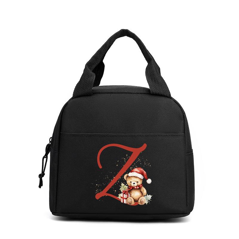 

Christmas characters cute bear letter print office workers bring rice bags tote bags No specification