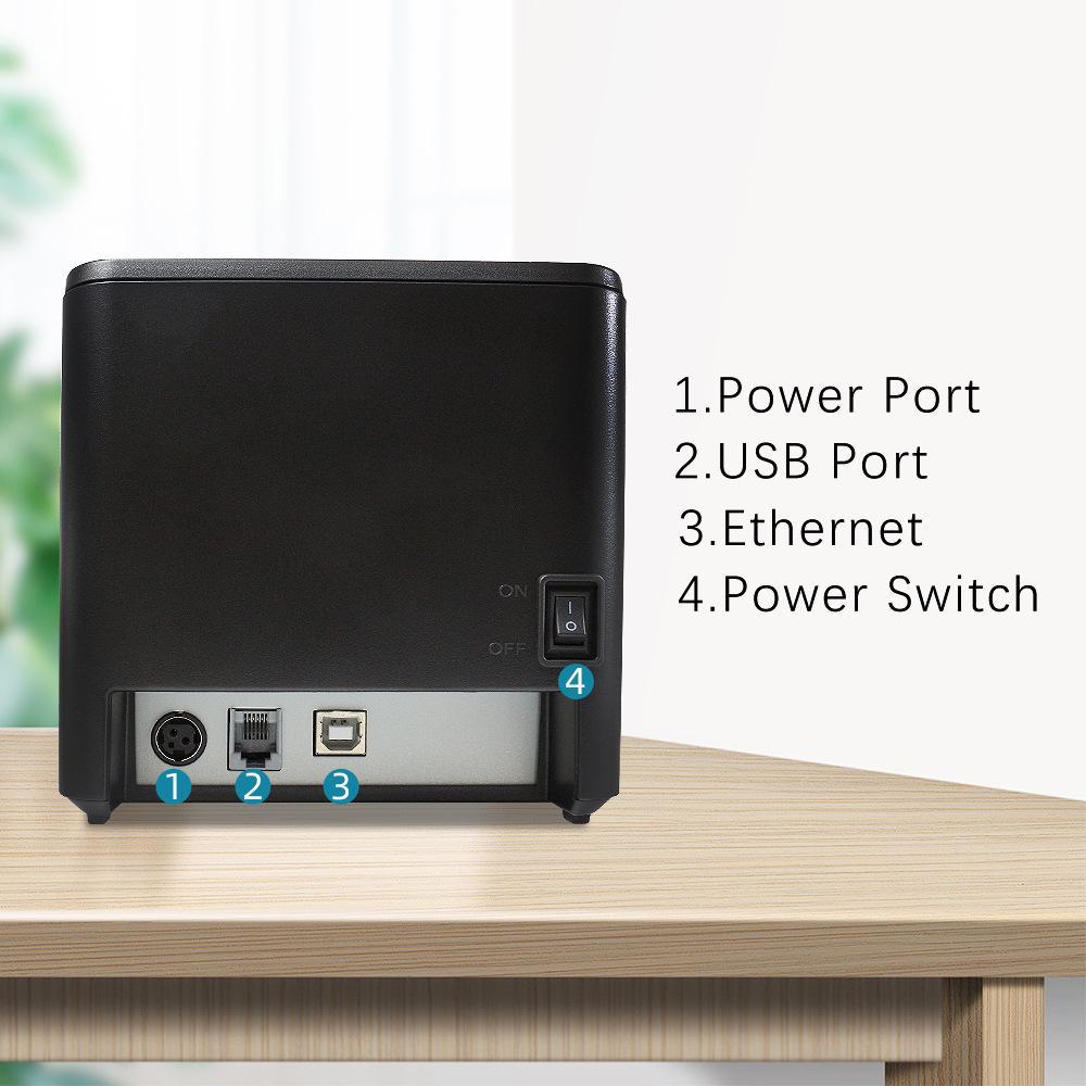 Xinye T80Q 80mm Multi-Port POS Printer with Auto Cutter for Kitchens