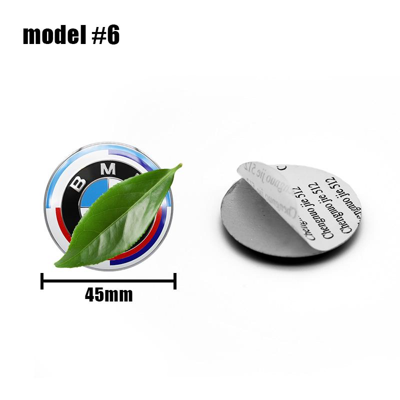 1Pcs 45mm 57mm 3D Car Steering Wheel Center Badge Sticker Auto Decal Accessory For BMW E60 E93 E87 G01 G20 X3 X5 F30 F20 E36 E46