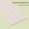 Restaurant Reusable White Alloy Chopsticks