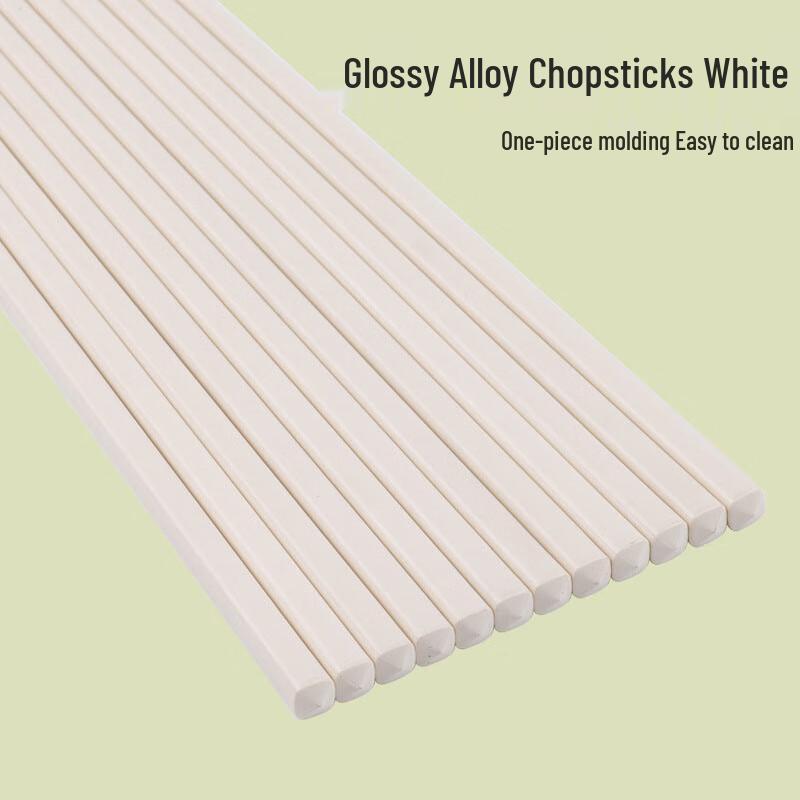 Restaurant Reusable White Alloy Chopsticks