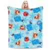 Sesame Street Cartoon Blanket Flannel Spring/Autumn Elmo Friends Breathable Warm Throw Blanket for Sofa Travel Bedspreads