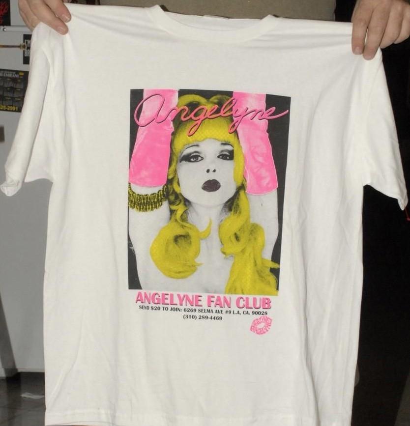 Retro Angelyne Fan Club Shirt Short Sleeve White Unisex Size S-5XL 1H0602 Unisex T-Shirt S