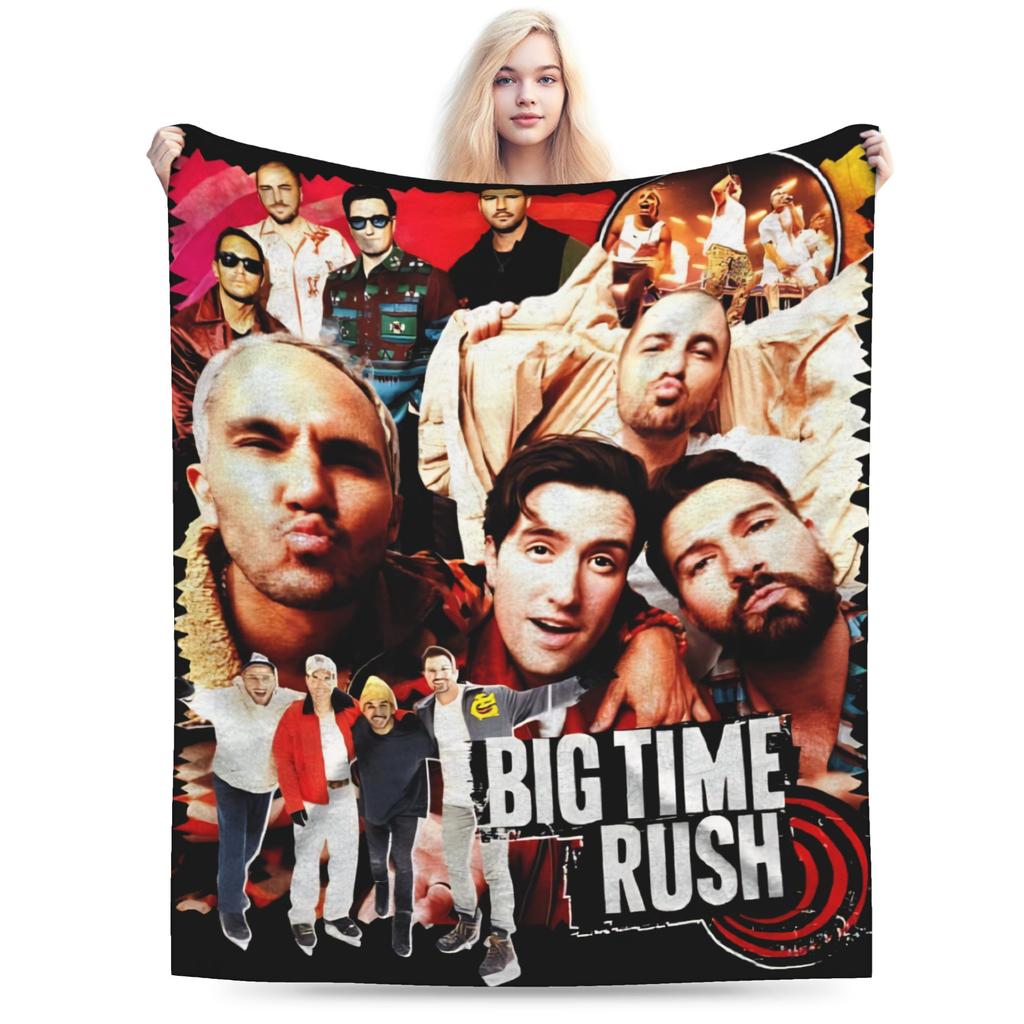 Big Time Rush Band Eras Tour Accessories Blanket Ultra-Soft Flannel Throw Blanket Relax Rug Piece