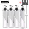 Ruhan Non-Drip Vertical Stripe Glass Oil & Sauce Bottles Set