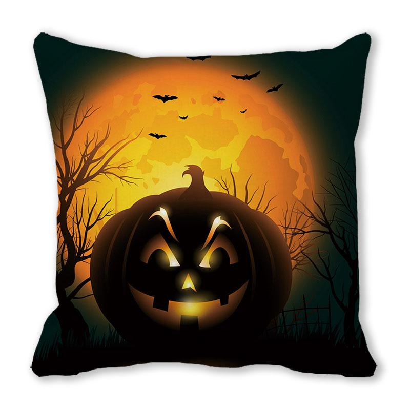 Home Decor Happy Halloween Pillowcase Pumpkin Devil Decor Pillowcase Halloween Print Pillowcase 45x45cm funda de almohada