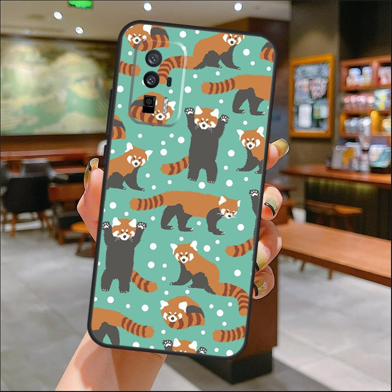 Red Panda Case For Xiaomi 15 14 13 Ultra 11T 12T 13T 14T Pro POCO X7 Pro X3 X5 X6 M6 F5 F6 Pro Cover