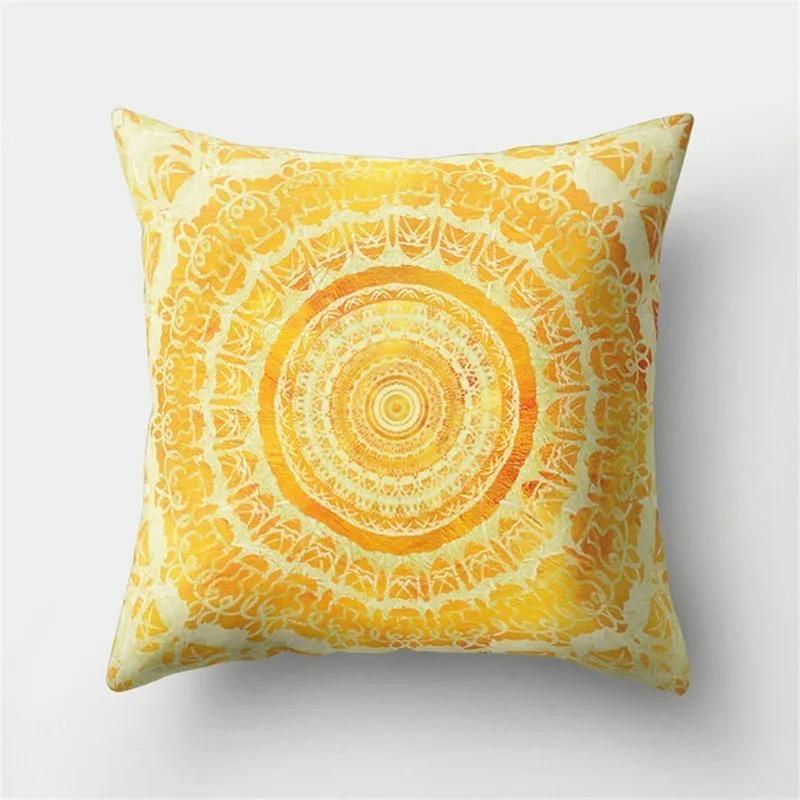 Mandala Pattern Decorative Polyester Cushion Cover Sofa Decorative Pillow Cover Pillow Protectors For Sofa Car Home Decor