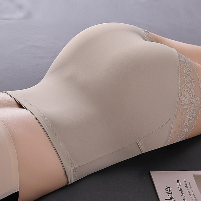 Women's Summer Thin High-Waisted Lace Waist Trainer Tummy Control Pants Seamless Shapewear Strong Abdomen-Slimming Butt Lifting Underwear