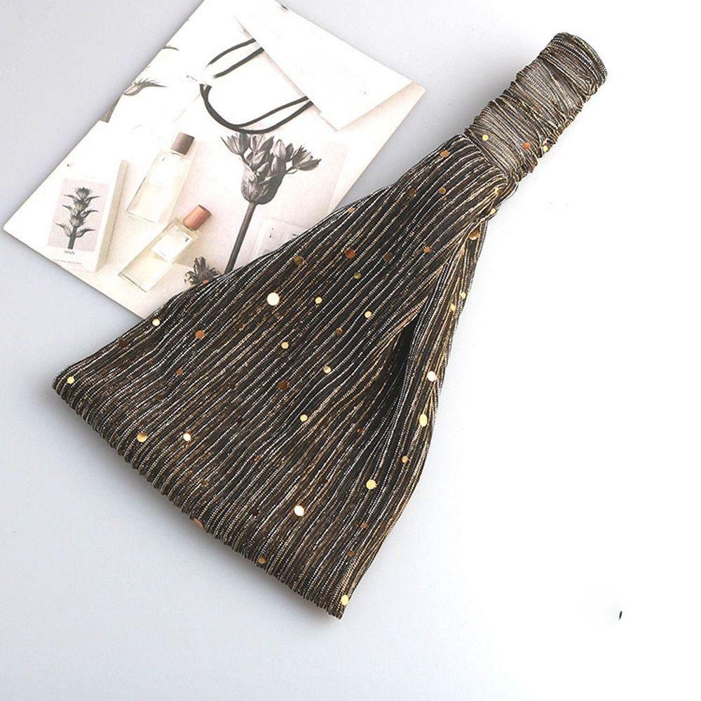 Non Slip Wide Side Elastic Hair Band Women Headband Korean Headwear Sequin Hair Band Mesh Hairbands