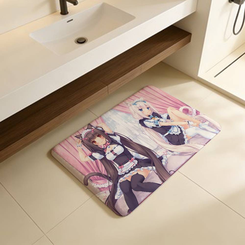 

Anime Kawaii Girl Nekopara Door Mat Washable Non-Slip Living Room Sofa Chairs Area Mat Kitchen Doormat Area Rug 40x60cm