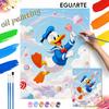 Digital Oil Painting Art Kit Donald Duck Lollipop Clouds Handmade Coloring Painting Home Decor