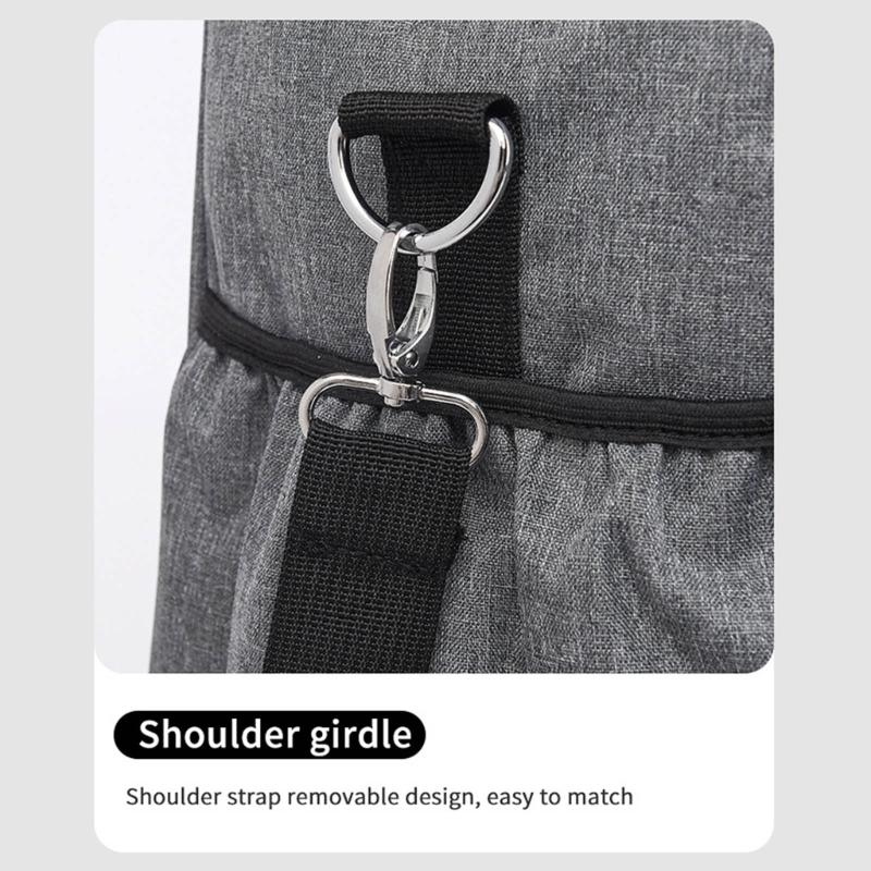 Practical Oxfords Fabric Sewing Accessories Case with Shoulder Strap Foldable Design For Handmade Craft Storage