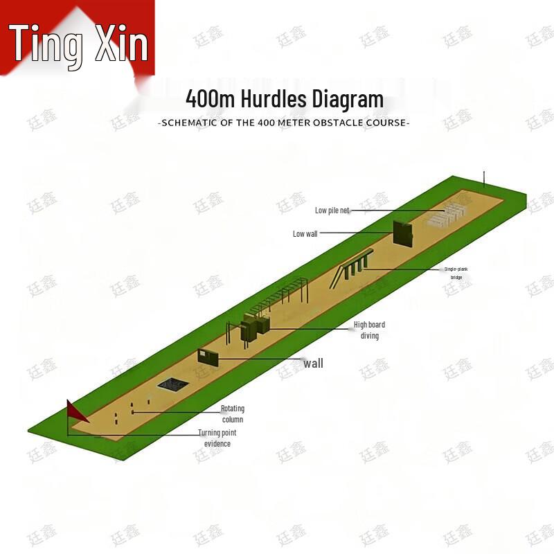 New Outline 400M Obstacle Course Training Equipment Set