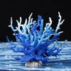 Ornamental Coral Fish Tank Decor: Ironwood Branch with Artificial Plants for Saltwater Aquarium Scenery