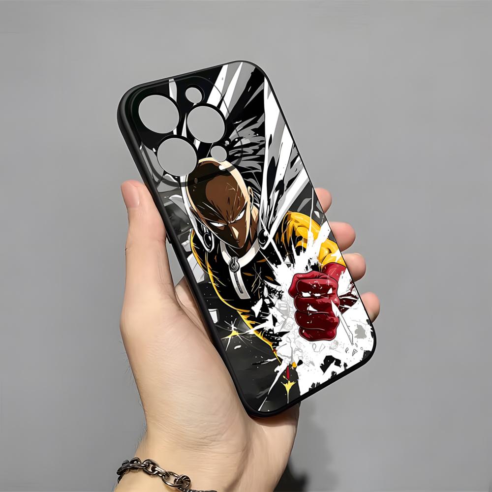 

One-Punch Man Phone Case For IPhone 17 Pro Max 16 15 14 Pro Max 13 11 X Xs Xr 8 7Plus Silicone Cover iPhone 16 Pro Max