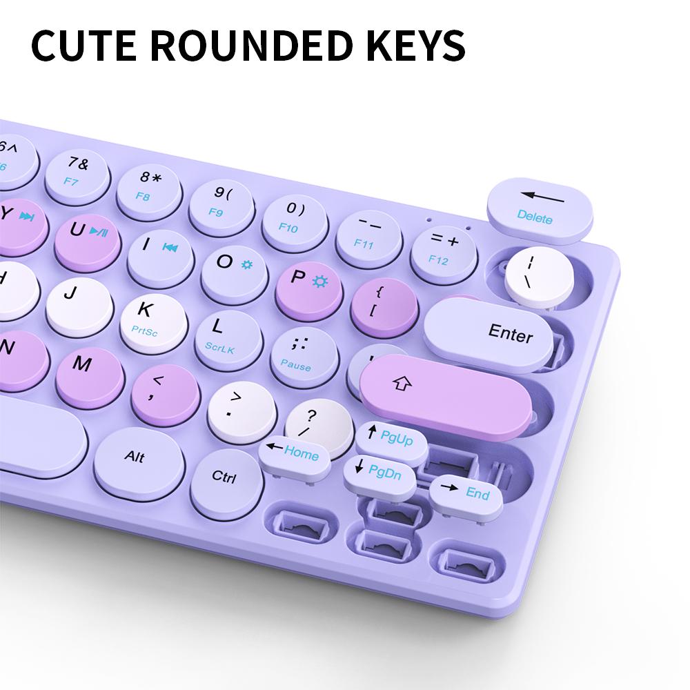 Neue Mini-Funk Tastatur und Maus 2,4G Tastaturen Bunt Mode 64 Tasten Schreibmaschine Für Windows 7/8/10 Laptop Desktop