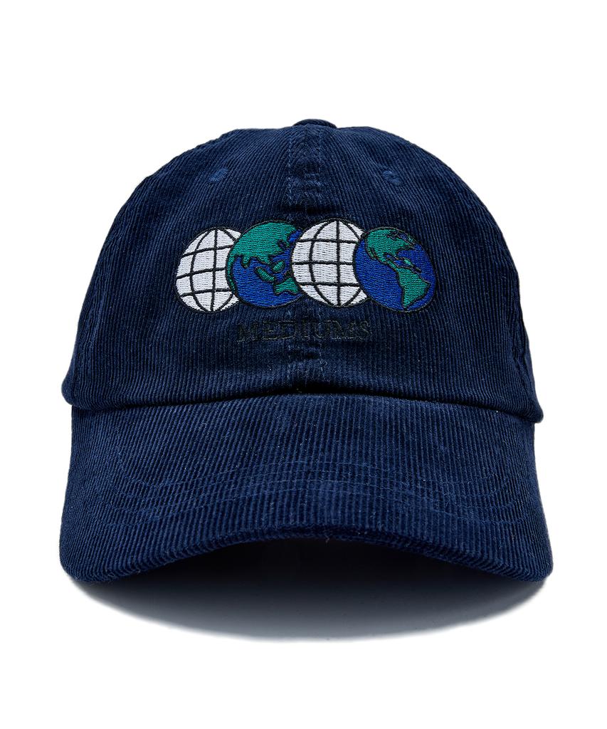 Midieomseu Corduroy Earth Ball Cap - Navy