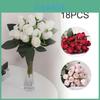 Exquisites künstliches Rosenbouquet aus Seide mit 18 Köpfen für elegante Hochzeitsdekoration