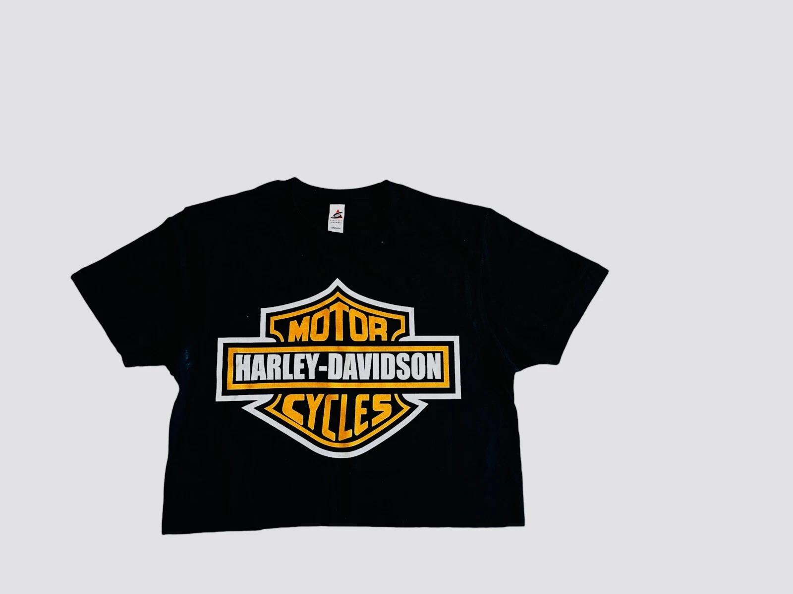 Halloween Motorcycle seasonal cropped top shirt S