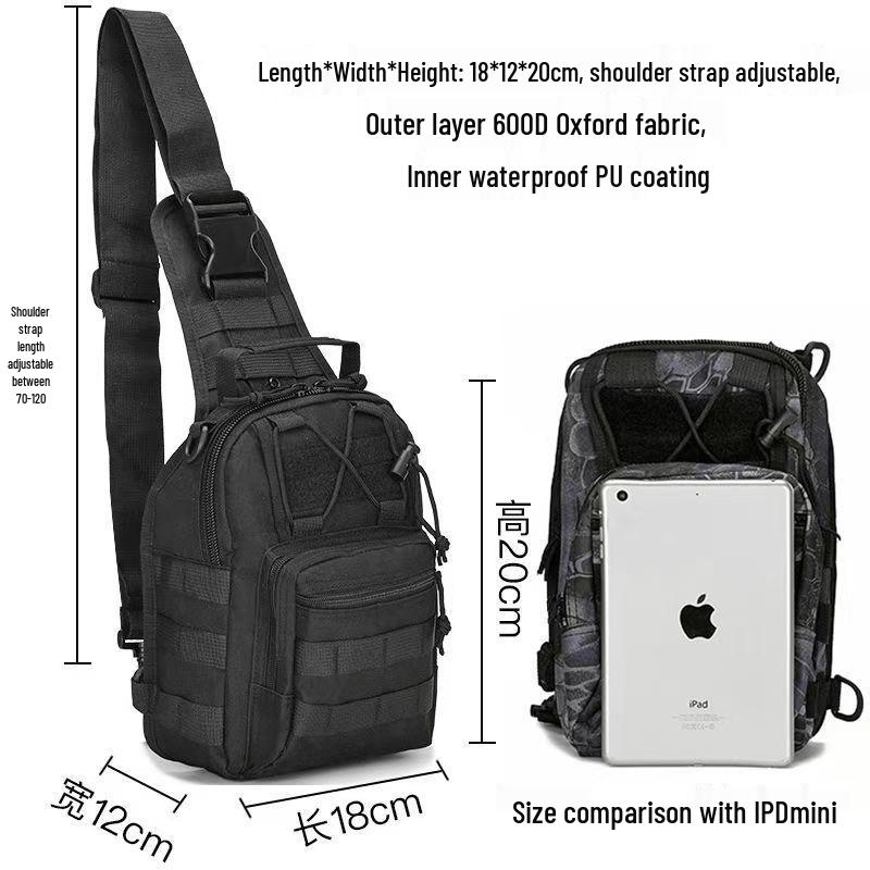 Tactical Camouflage Chest Rig Bag - Oxford Cloth Crossbody for Cycling & Sports