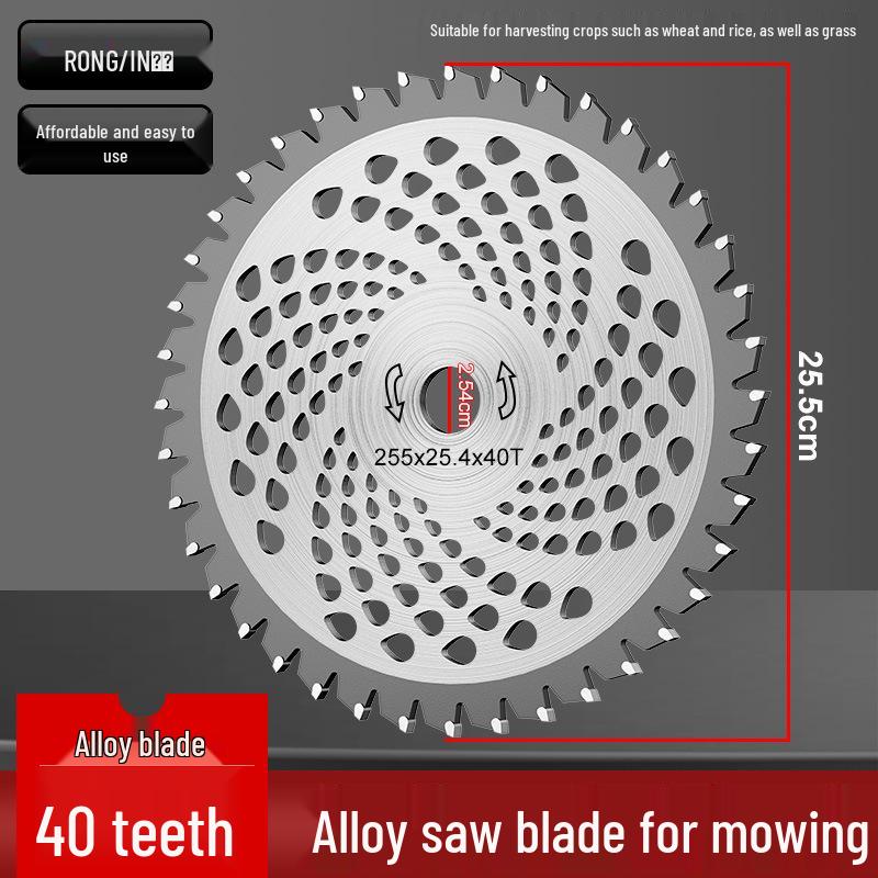 Manganese Steel Circular Saw Blade: 40, 60, 80 Teeth Lawn Mower Brush Cutter & Grass Head Gasoline Accessories