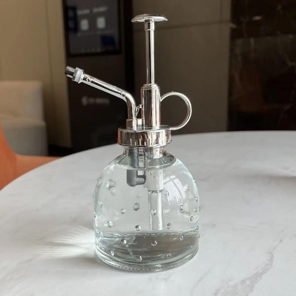 Hand Pressure Garden Watering Can Push-type Clear Flower Sprayer Glass Spray Bottle  Household