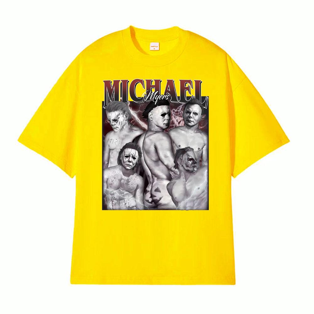 Michael Myers Sexy Vtipná Halloweenová Grafická Trička Unisex Dámské Oblečení Móda Vintage Tričko Krátký Rukáv Nadměrná Trička