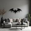Gothic Iron Bat Wall Art, Fantasy Home Decor, Halloween Gothic Wall Hanging, Metal Sculpture