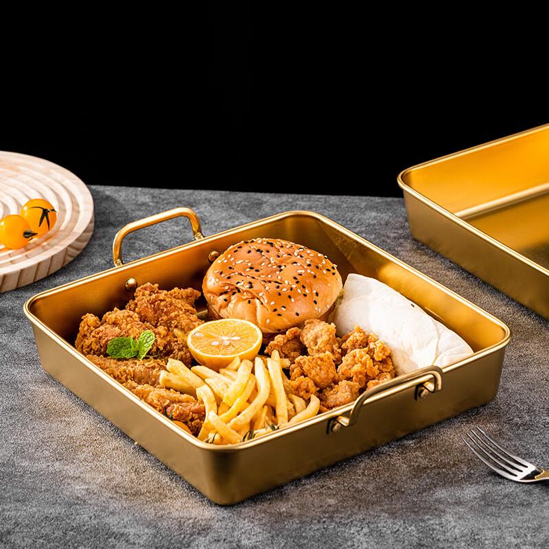 UOSUUOSU Stainless Steel Square Snack & BBQ Tray