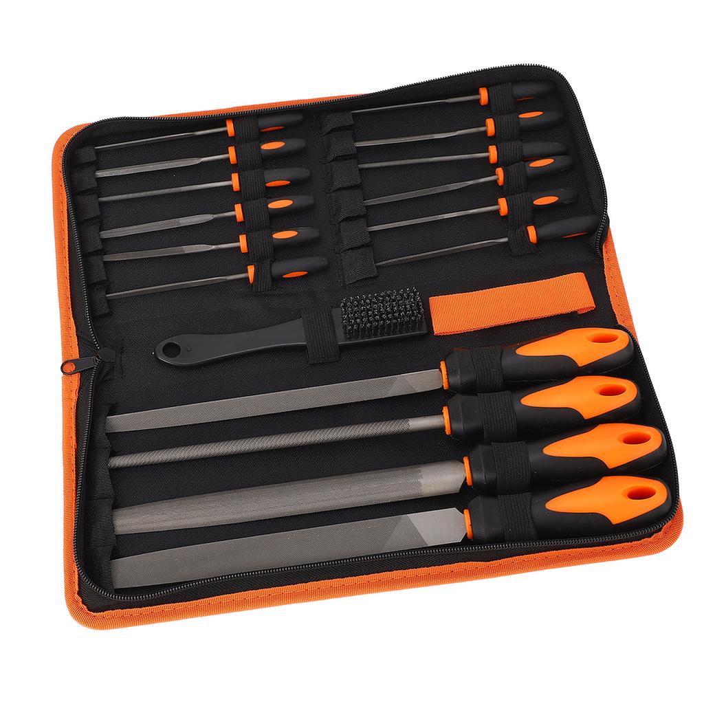 18Pcs Files Set Tool T12 Steel Metal Professional Flat Triangular Half Round Large Needle Hand File
