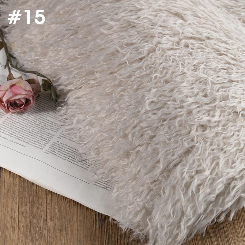 50*170cm High-grade 6cm Long Hair Cashmere Fabric Lamb Curly Imitation Tan Sheep Wool Plush Fabric DIY Clothing Dolls Cosplay