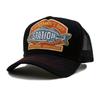 Spring/Summer Retro Color Blocked Baseball Hat Embroidered Fish  Breathable Mesh Truck Hat Fashionable Outdoor Sunshade Hat