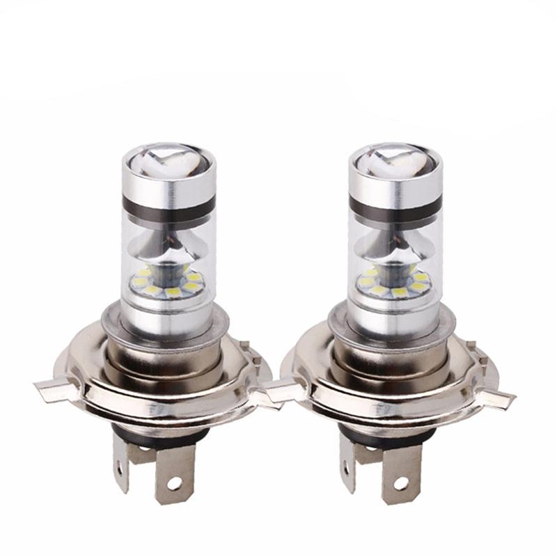H4 100W 20Led Lampadina Abbagliante/Anabbagliante Hid 6000K Bianco Faro Moto Alta Potenza