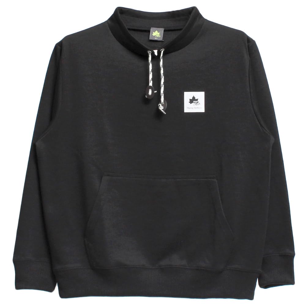 One Colors LOGOS PARK Men's Spindle Neck Sweatshirt, Plus Size, Pullover, Volume Neck, Black, Size 5L (49)