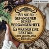 2D Flat, 1pc 7.87*7.87 Inch Round French Aluminum Sign, Vintage Decorative Plaque About "Lessons of the Past", "Life Philosophy" Decorative Plaque