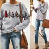Cozy Womens Christmas Sweatshirt Long Sleeve Jumper Blouse Perfect For Holiday Celebrations