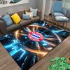 """FC Bayern München Logo Teppich mit futuristischem Neon-Design"" Geeignet für die Verwendung als Anti-Rutsch-Matte für Wohnzimmer, Schlafzimmer, Sofas"""