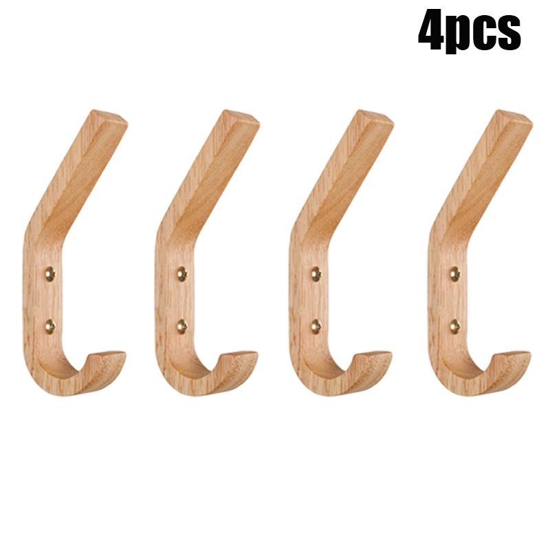 

2/4 шт. Натуральне дерево вішалка для одягу настінний гачок для пальта декоративний тримач для ключів вішалка-органайзер для капелюхів, шарфів, сумок для дому