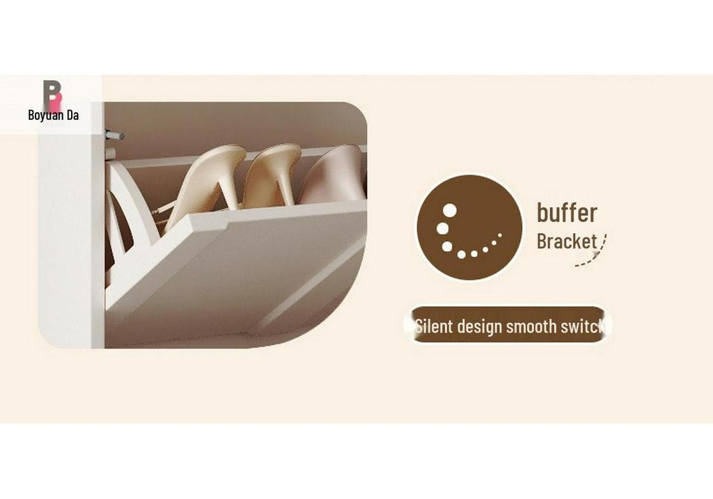 Ultra-Thin Flip-Top Shoe Cabinet & Coat Rack for Entryway Hallway Storage