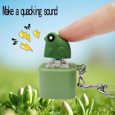 1/2/3 Stück Quakende Frosch Tastatur Fidget Spielzeug mit LED-Licht Stress Angstabbau Tastatur Klicker Schlüsselanhänger Tragbarer Dekompressionsknopf Sensorisches Spielzeug