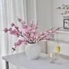 Pink Artificial Sakura Flower Decorative Long Branches Artificial Faux Plants Peach Silk Fake Cherry Blossoms Floral Arrangement