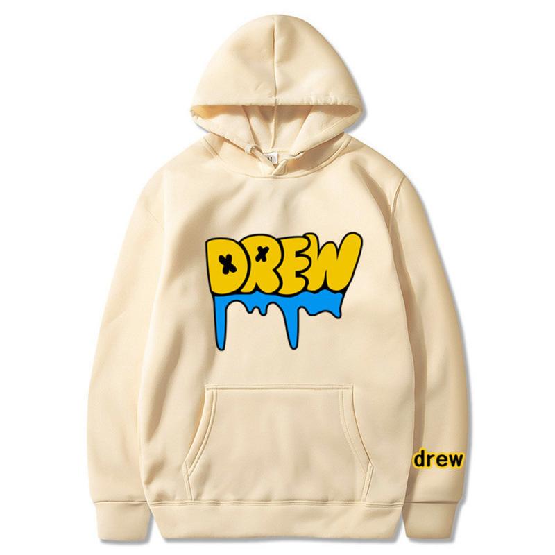3D Drew House Drip Logo Printed Hoodies Fashionable Casual Sports Long Sleeved Men's and Women's Unisex Hooded Sweatshirts